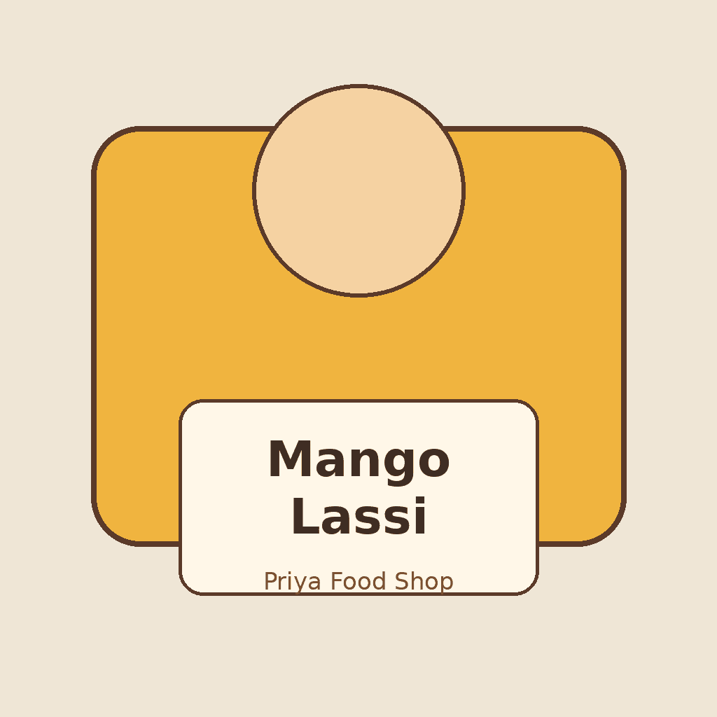 Mango lassi puodelis