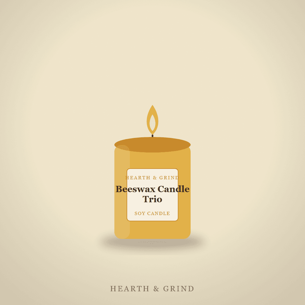 Beeswax Candle Trio
