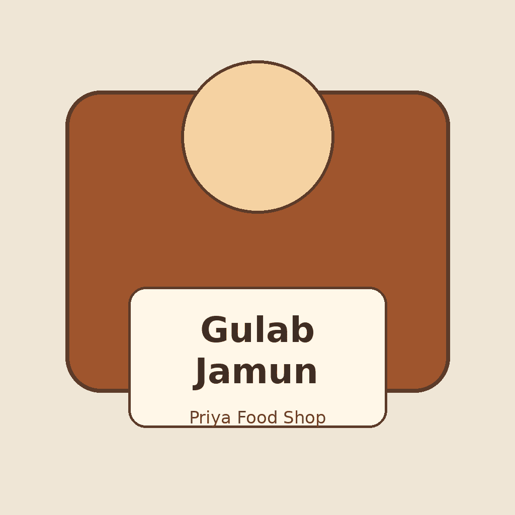 Gulab jamun puodelis