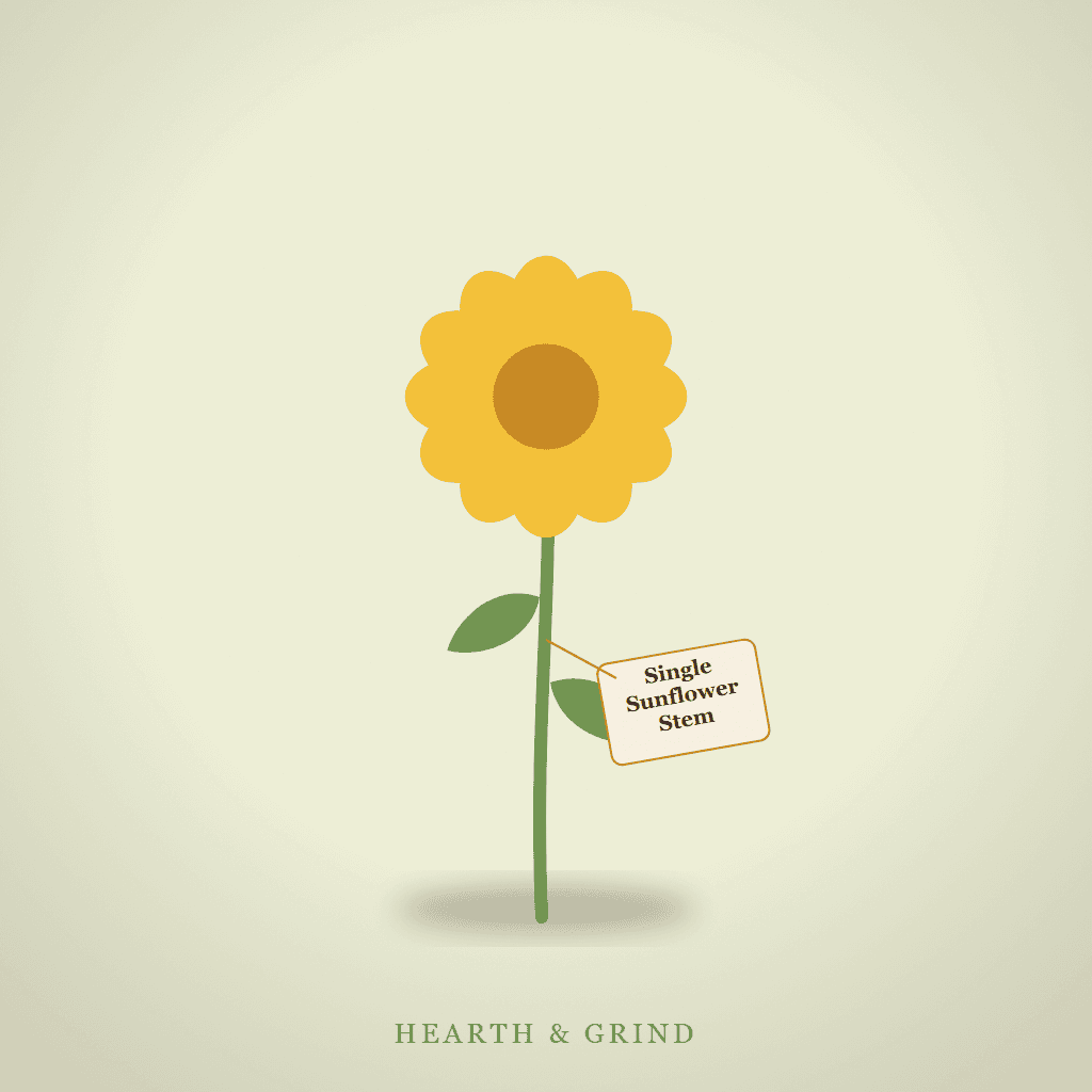 Single Sunflower Stem